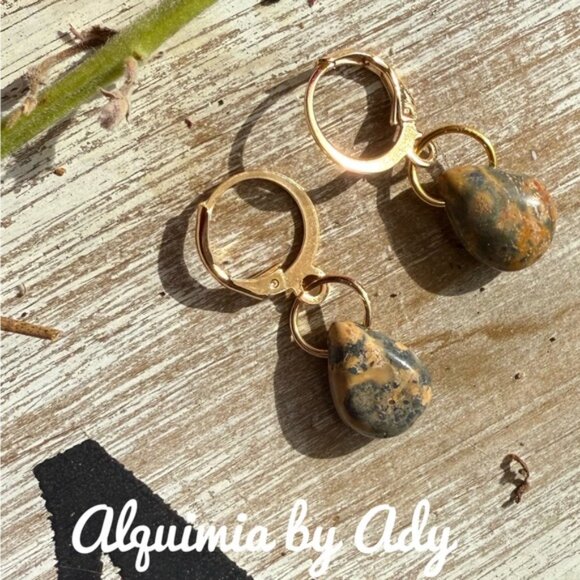 Alquimia Jewelry - Picture jasper earrings